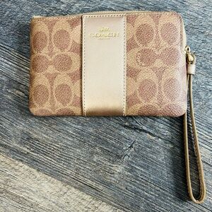 Coach Brown Wristlet
